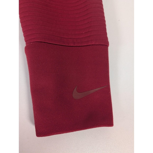 Nike Dri-FIT Pullover Sweater Womens Large Red Just Do It Crewneck Athletic Top - Picture 4 of 13